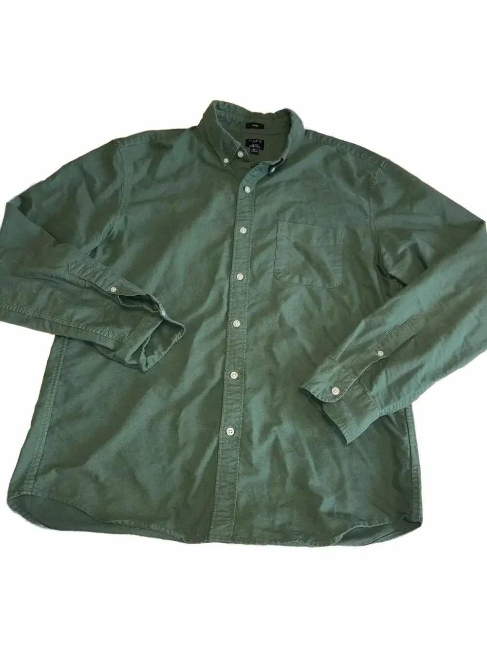 J.Crew Slim Fit Flex Oxford $70 Green Button-Up ShirtMens XL Formal / Casual